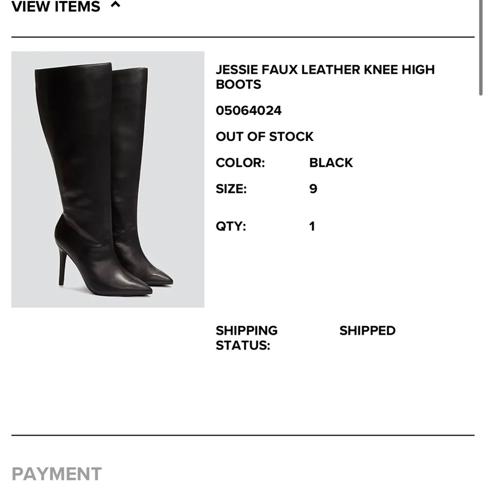 FTF- JESSIE FAUX LEATHER KNEE HIGH BOOTS